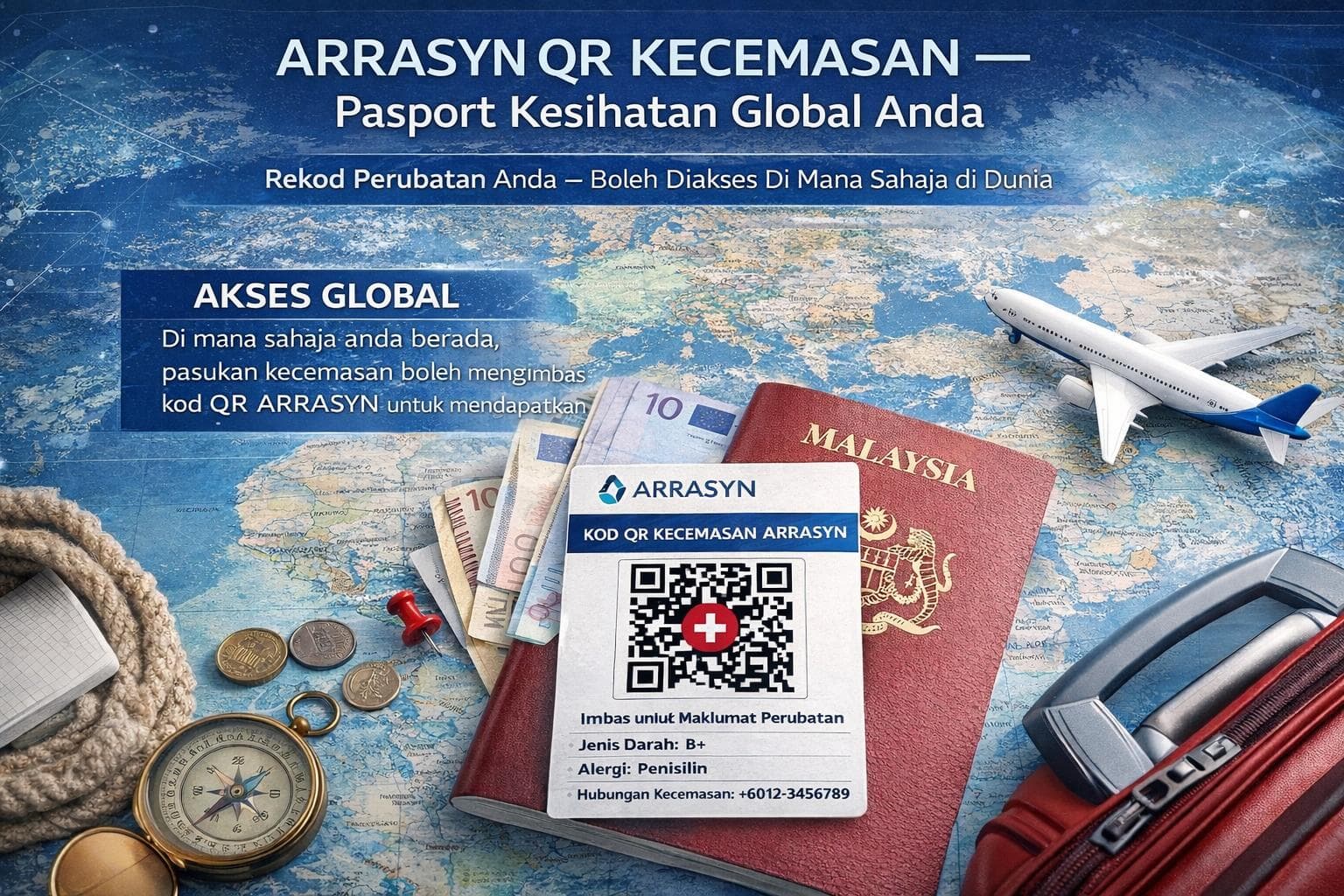 ARRASYN QR Global Passport - Travel worldwide with your health data